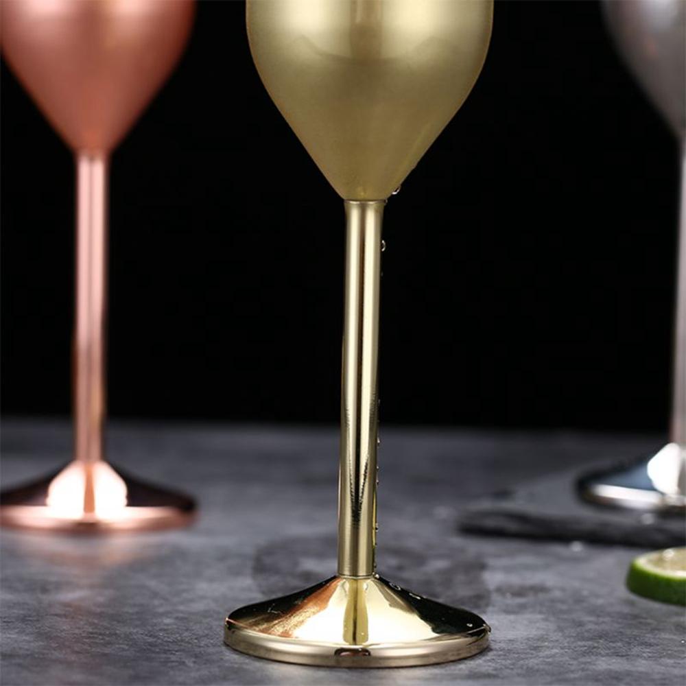 Gold Stainless Steel Restaurant Goblet Bar Tools Champagne Cup Wine Glass Barware Cocktail Glass