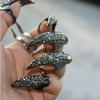 Jewelry Nail Eagle Claw Ring Black Color Punk Rock Rings Fashion Punk Finger Rings  Halloween Party