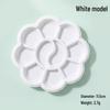 "Children's White Plastic Painting Palette: Plum-Shaped Acrylic & Watercolor Tray"
