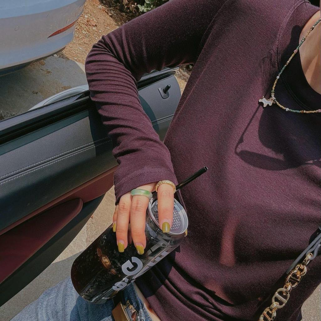 High-Quality Women's Lyocell Tencel Wool Long-Sleeve Base Layer Top, Wearable as Outerwear, with Round Neck.