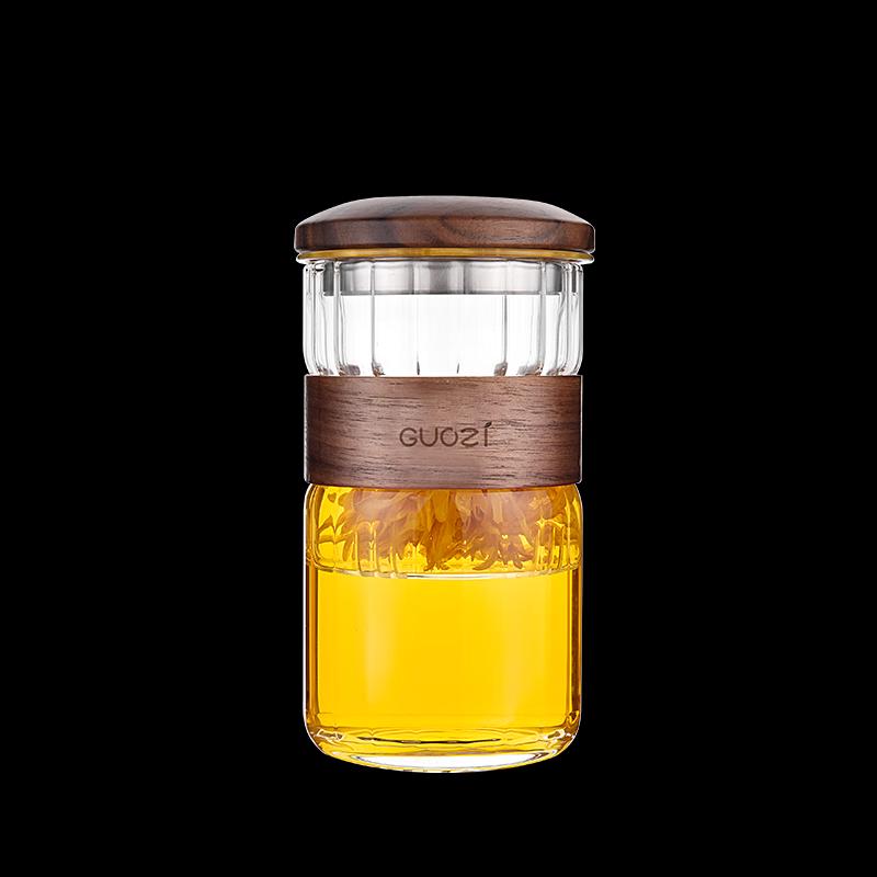 GUOZI GZ-S57 Japanese Style Tea Infuser Glass Mug 400ml