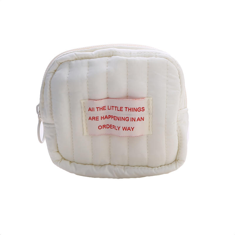 

Women Portable Small Multi Layer Cosmetic Bag For Travel Sanitary Napkin And Lipstick Storage For Outdoor Daily Carry One Size бежевый