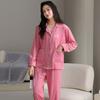 Women 2‑Pieces Pajama Set Long Sleeve Top & Pants Soft Warm Sleepwear Casual Home Loungewear Autumn Winter Nightwear For Ladies