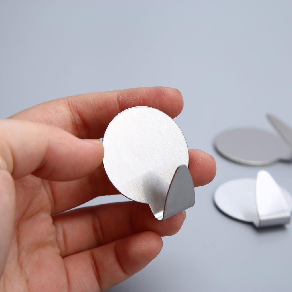 וו מקל מתכתי עגול לבית, לאמבטיה ולמטבח, רכיב 1 חלק, חפץ וו מקל קיר, מתלה למגבות