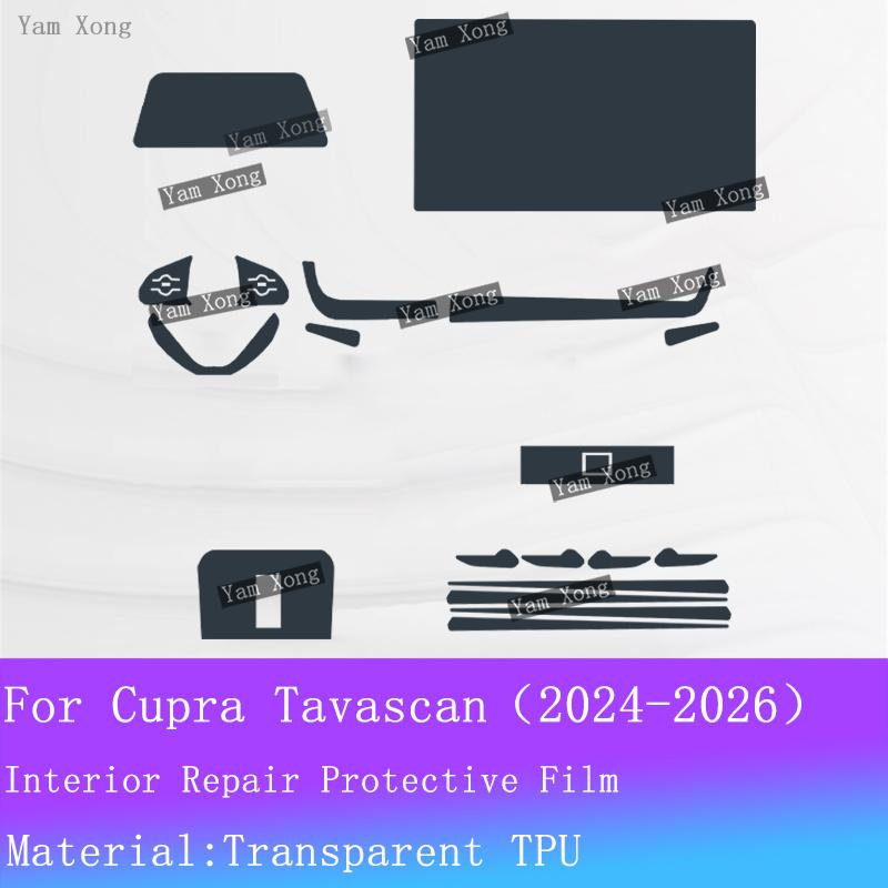

For Cupra Tavascan Car interior Speedometer TPU Transparent Cover Film Navigation Protection Sticker Control screen Accessories For RHD
