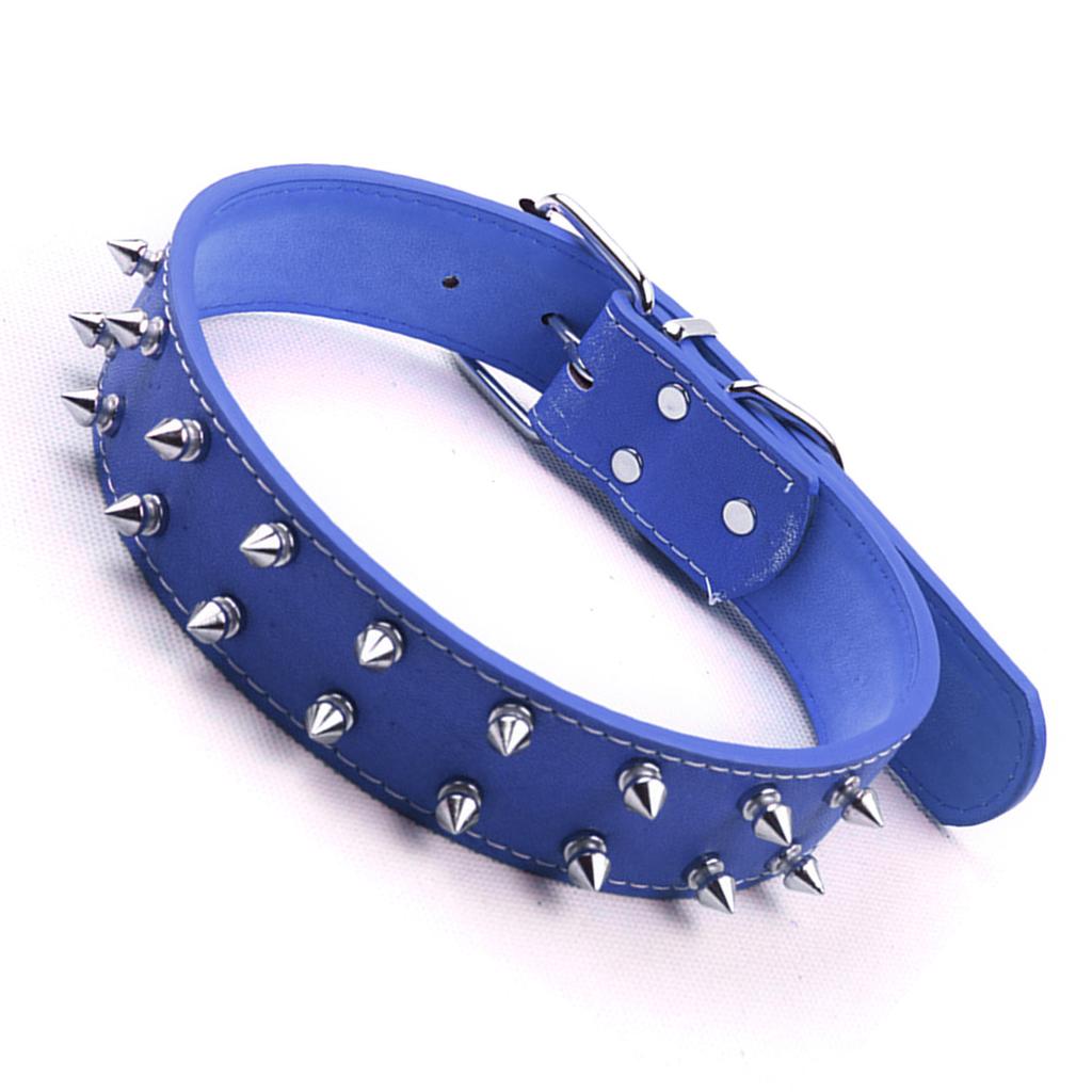 Collare Punk per Cani con Borchie in Pelle PU Collare Borchiato e Punteggiato per Cani Rivetti Collare per Animali Domestici per Cani di Taglia Media-Grande