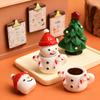 2/5Set Mini-Schneemann-Teetassen-Dekoration Miniatur-Weihnachtstassen-Szene Landschaft Harz-Puppenhaus-Zubehör Weihnachts-Bastelarbeiten Geschenke