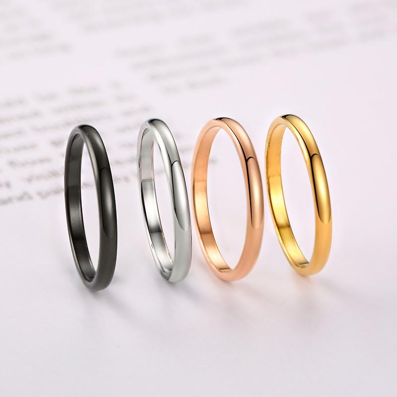 Minimalist Stacking Ring Set, Chic Twist Pinky Promise Rings for Women, Anti Allergy Stainless Steel Metal Wedding Bands Jewelry