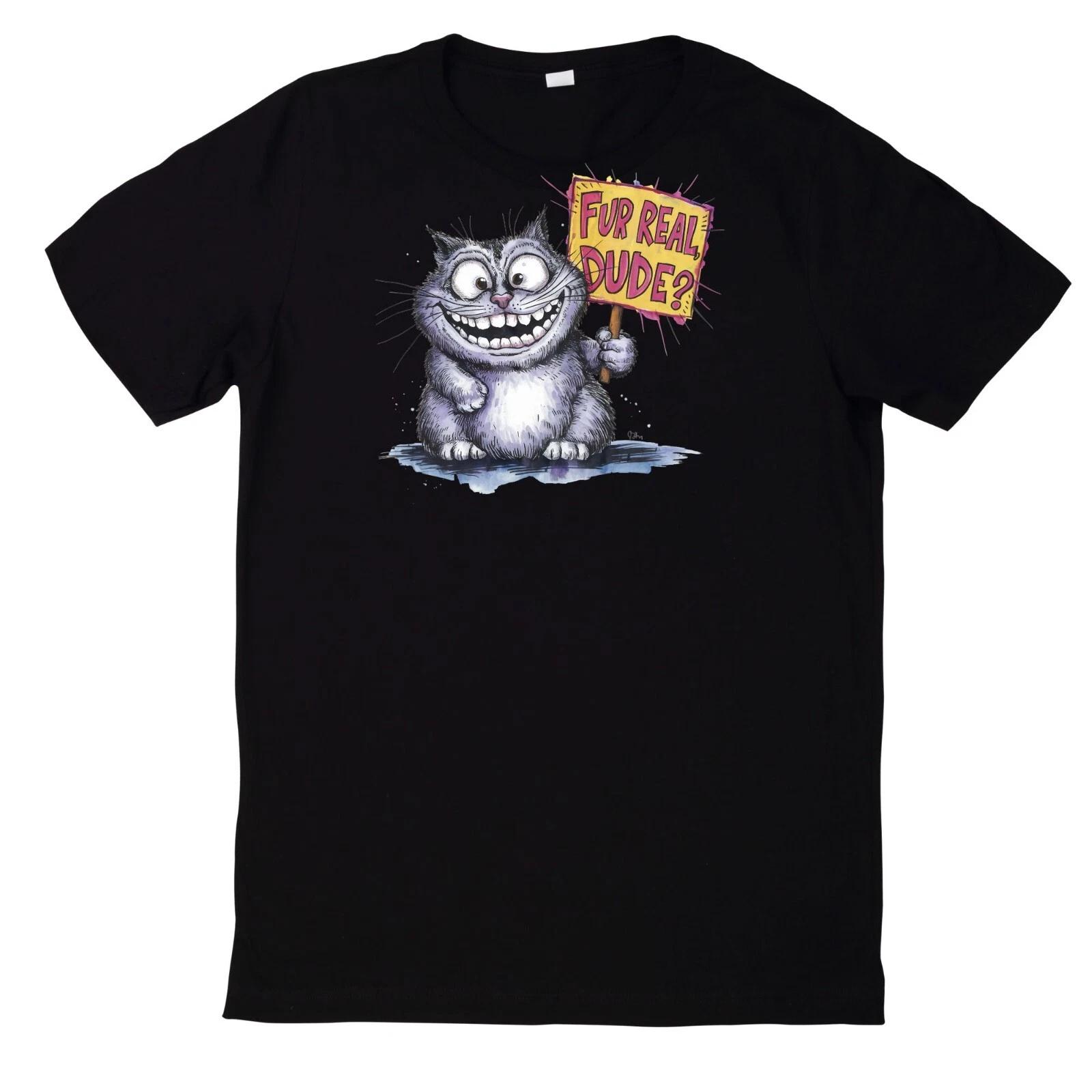 T-Shirt Lustiges Katzen Motiv Baumwolle XXXL