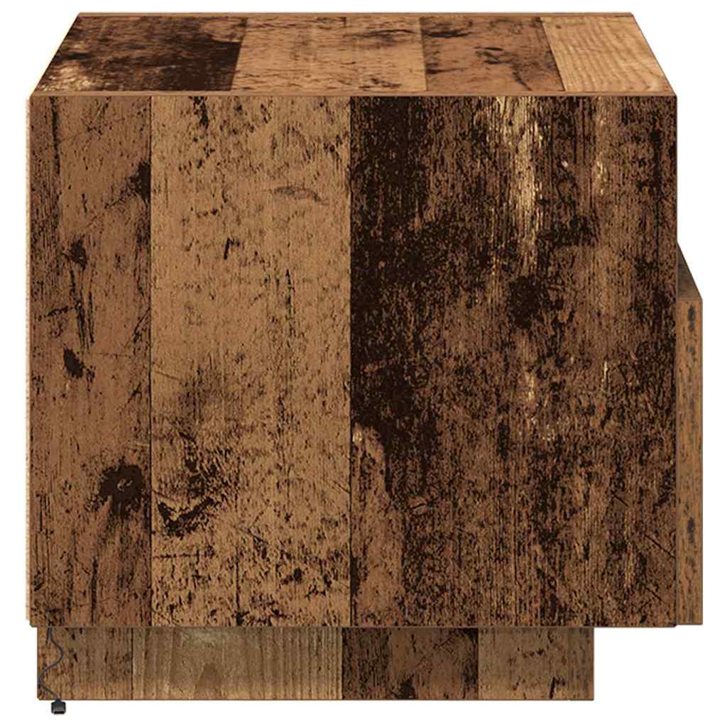 Nightstand with Drawers Reclaimed Wood Look 40 x 39 x 37 cm Engineered Wood
