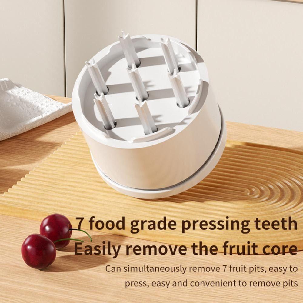 7 Holes Jujube Pitter Push-type Cherry Olive Pits Tools Cherry Pitter  Fruit Vegetable Tools