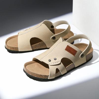 Mens Cozy Casual Bedroom Sandals Flat Flip Flops Summer Cork Slippers For Men Soft Sole Home Slides With Arch Support Zapatos