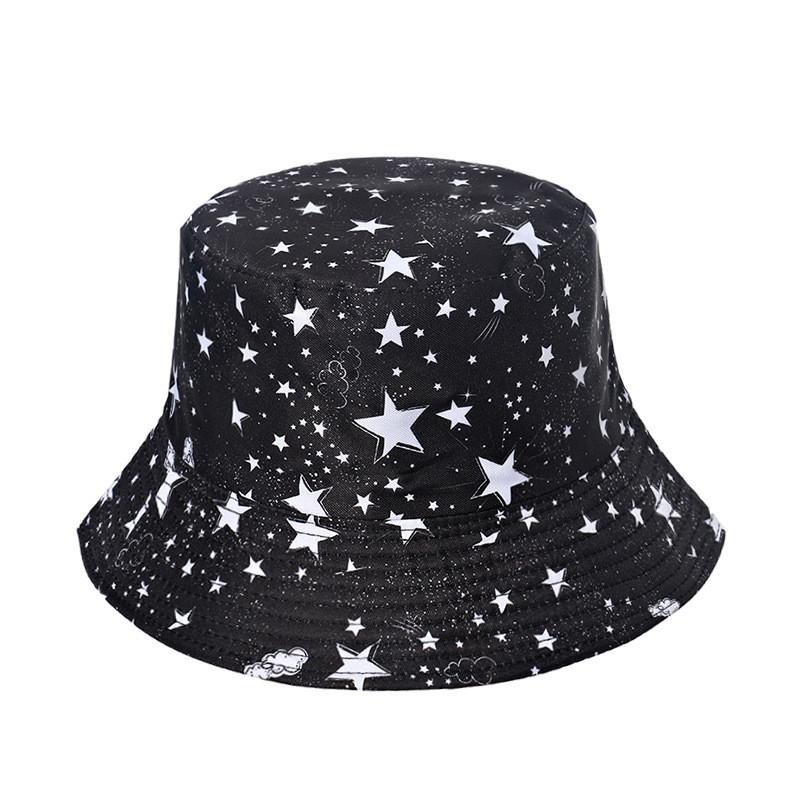 Unisex Flower Smiley Face Print Fisherman Cap Sun Hat New Summer Style