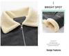 American Retro Leather Jacket with Velvet Lining - Warm Winter Lapel Zipper Coat