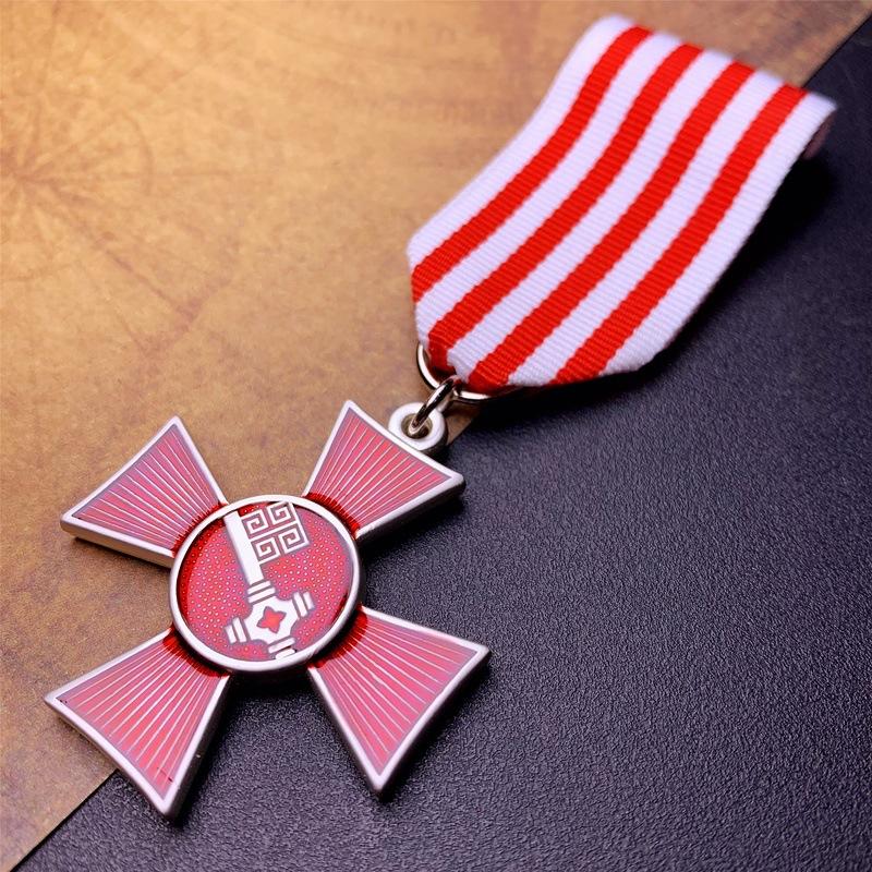 German Hanseatic League Cross Medal, Hamburg Commemorative Medal, Metal Badge, Foreign Medal, Surrounding, Christmas gift, Stocking stuffers