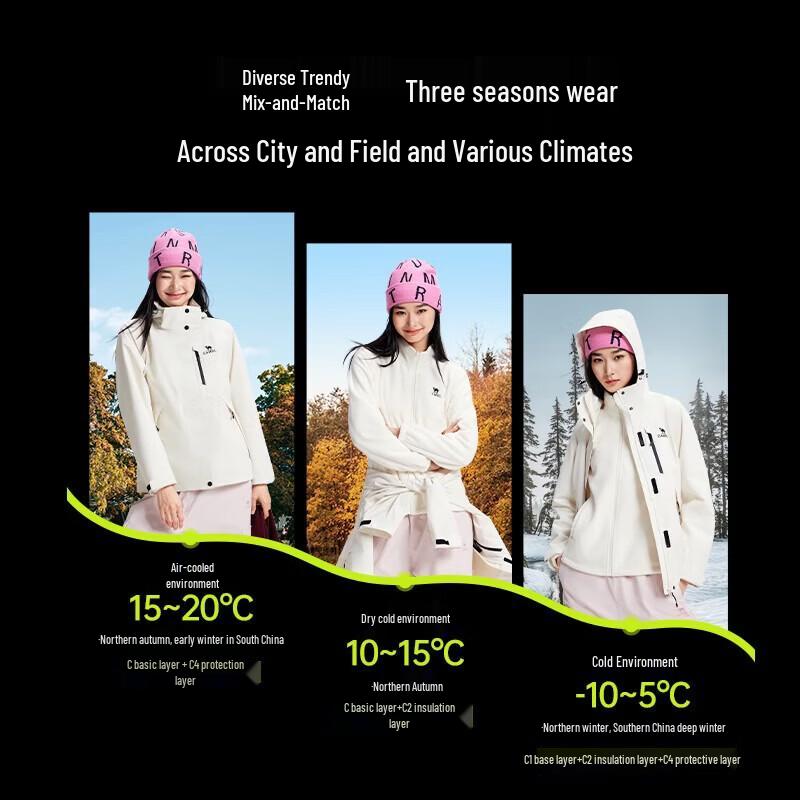 Camel Jiaolong 3.0 Women's Hardshell Outdoor Waterproof Jacket