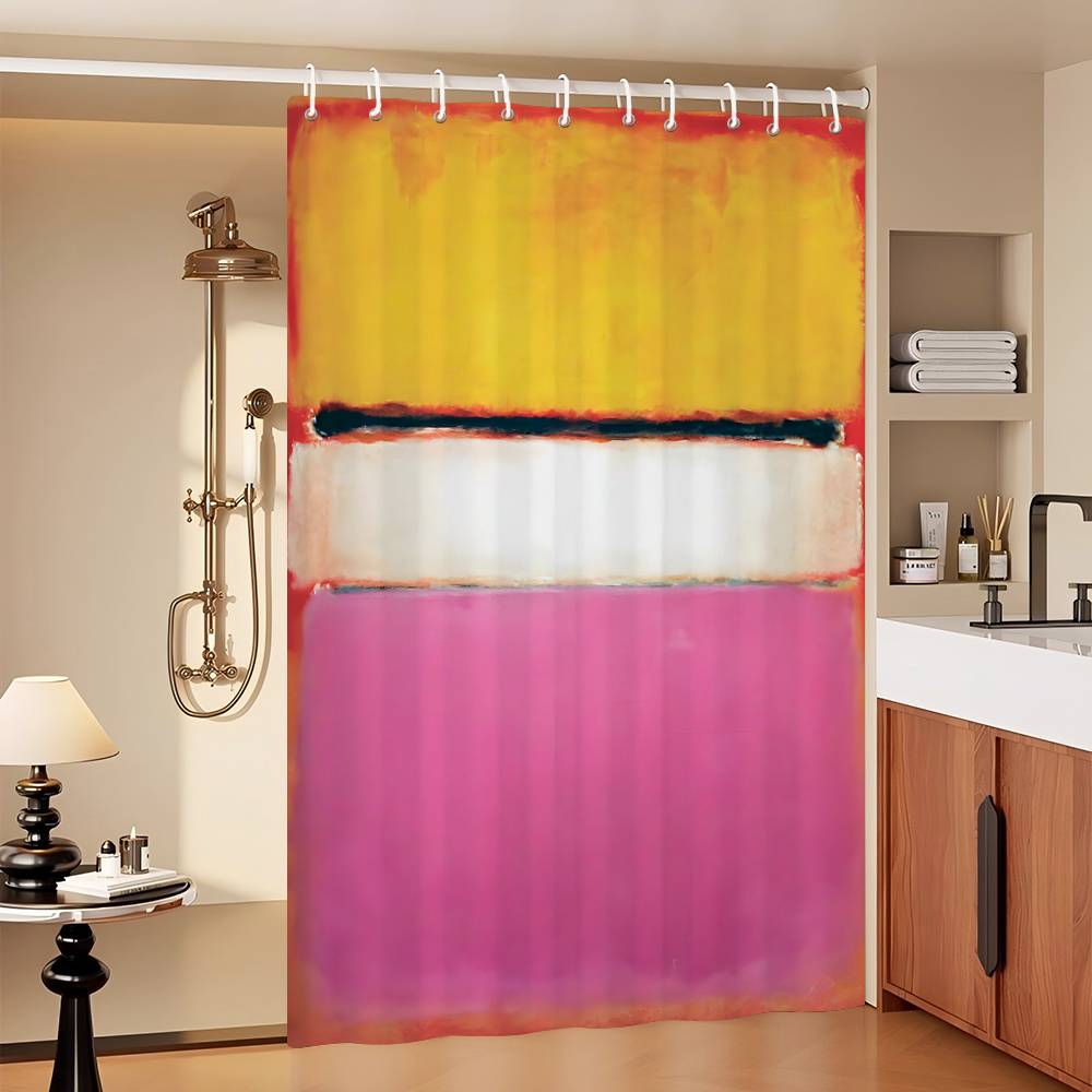 Mark Rothko Klassisch Vintage 1-teiliges Muster Duschvorhang Plus Haken Wasserdicht Maschinenwaschbar Polyesterstoff Abstrakt