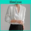 Satin Shirt For Women Long Sleeve With French Design And Classic Style For Office Wear