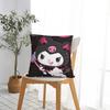 Black Kuromi Bat Skull Cartoon Square Pillow Cases Cushion Covers Funny Zippered Decor Pillowcase for Home 45x45cm