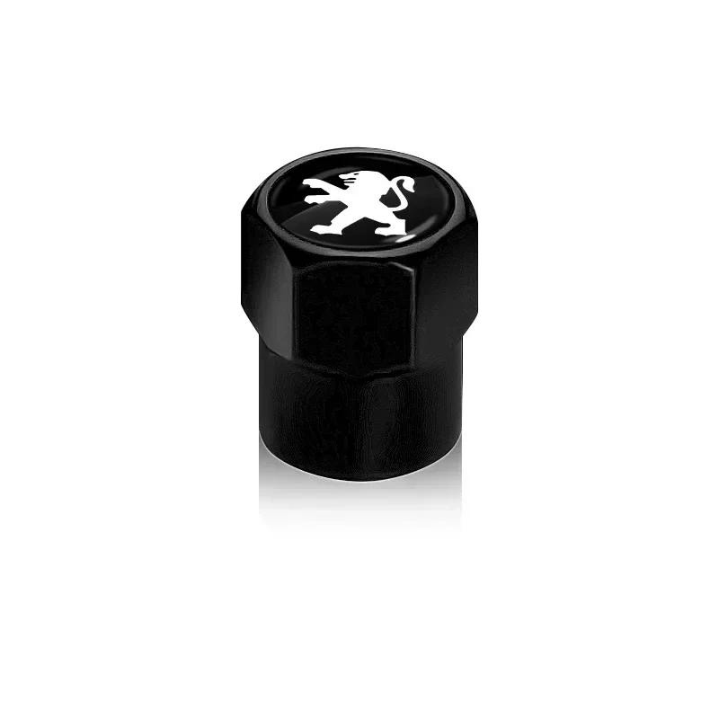 

Car Sticker 4pcs Metal Car Wheel Tire Valve Caps Cover Auto Accessories For Peugeot 206 307 308 3008 207 208 407 508 2008 5008 1 чёрный