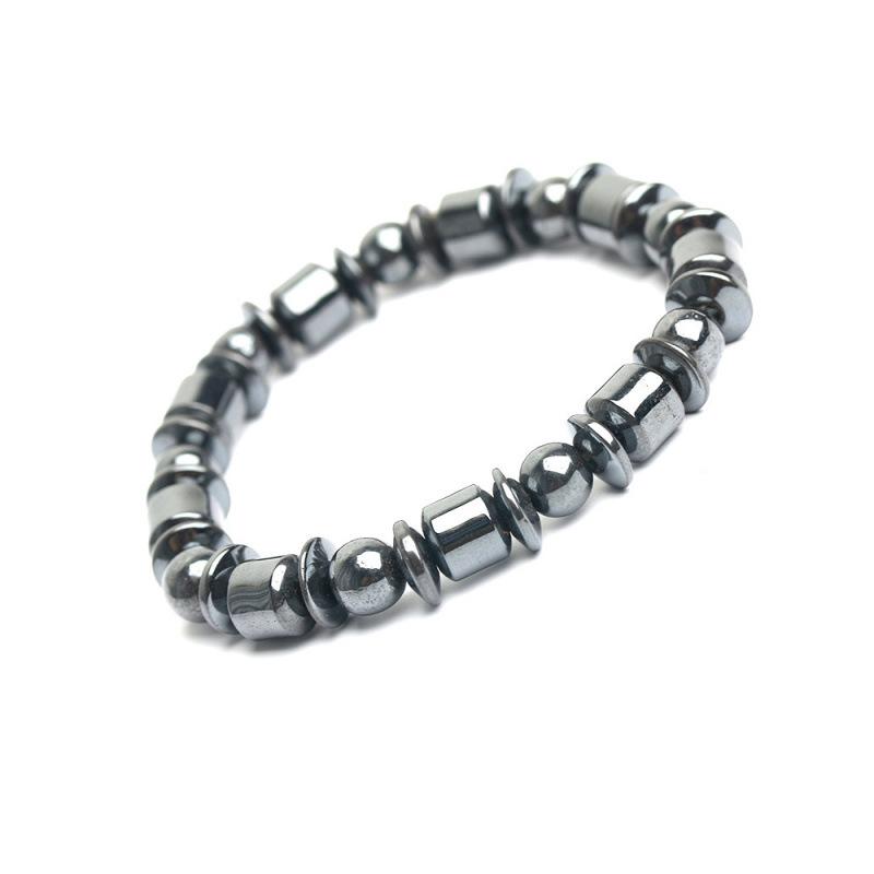 Black Titanium-Germanium Beaded Bracelet for Men & Women - Stylish European & American Design