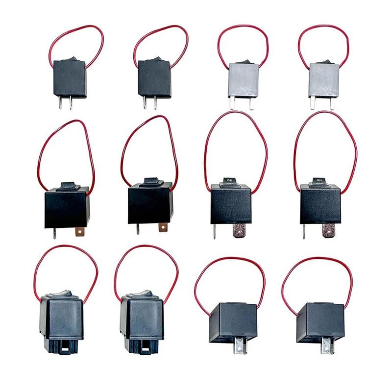 12Pcs Relay Bypass Switch Kit With Signal Booster Ring Diagnostic Scan Tool Fuel Pump Relay Bypass Master Switch Kit Interior