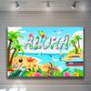 Summer Hawaiian Beach Aloha Photography Backdrop Tropical Flowers Wedding Birthday Party Decor Custom Background Photo Studio