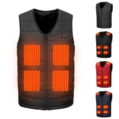 Winter USB Heating Vest Coat Unsiex Safe 45942 Heating Blocks Sleeveless V
