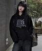 America Flag Vintage Studded Hoodie_Black