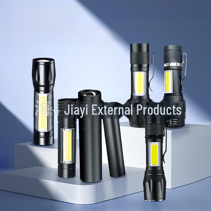 "Rechargeable Mini LED Flashlight with Strong Beam, Portable Side Light for Outdoor and Home Use"