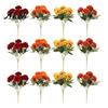 Easy Care Artificial Flowers for Seasonal Display Mums Outdoor, UV Resistant Fake Fall Chrysanthemums Exquisite Blooms Table Centerpiece Marigold