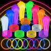 Set of 50 Fluorescent Glow Bracelets for Parties