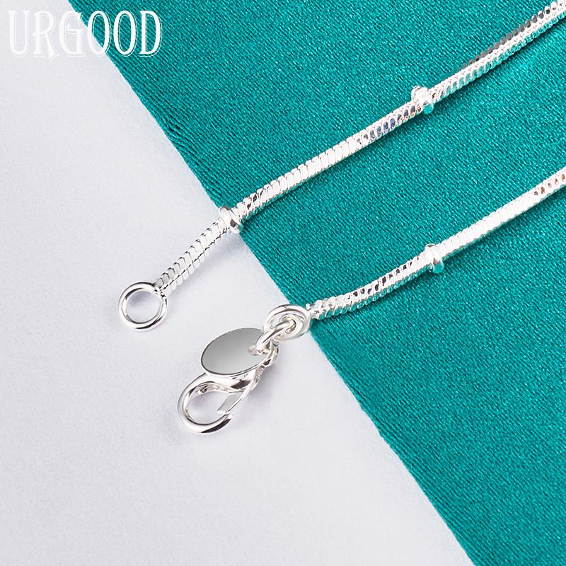 925 Sterling sølv 1,7 mm slangekjedearmbånd motesmykker