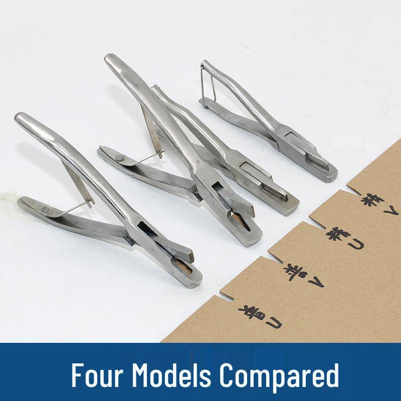 Stainless Steel Veterinary U/V-Shaped Pig Ear Notcher Pliers - Multiple Specs