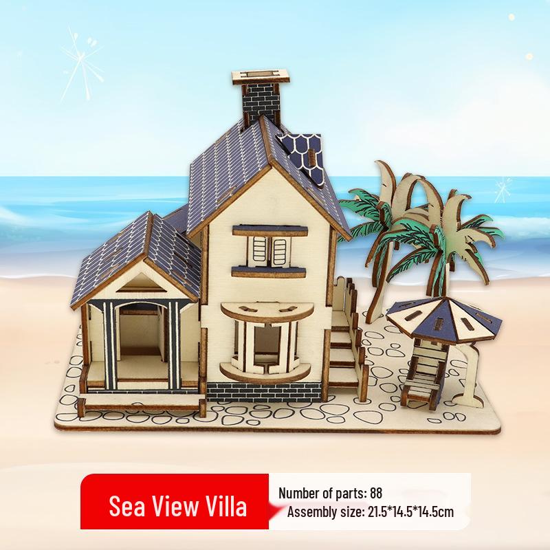 3D Wooden Ferris Wheel Puzzle - Educational DIY Gift for Kids