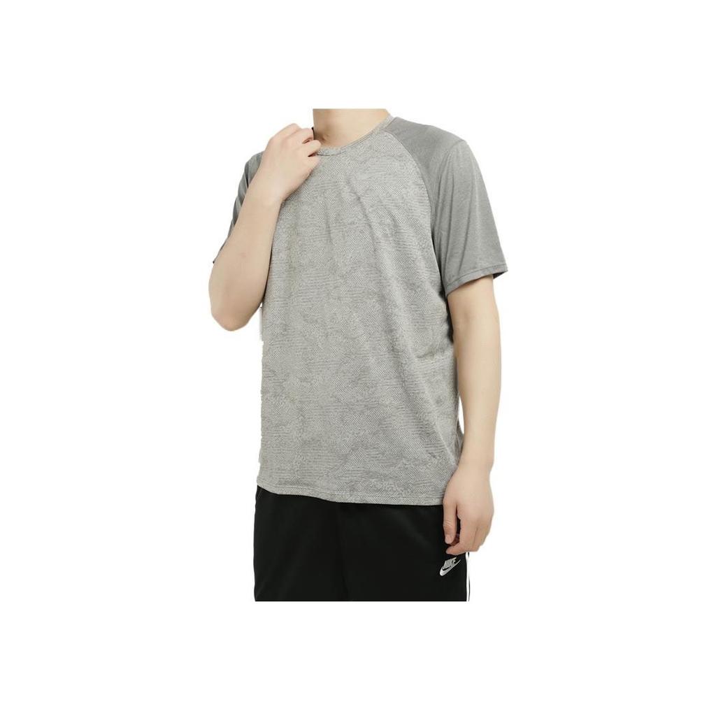 Nike Colorblock Casual Sports Short Sleeve T-Shirt Men Tops Grey AT3928-056