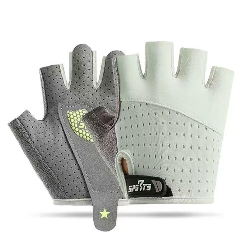 Kinder Halbfinger Fahrradhandschuhe - Rutschfest, Atmungsaktiv, Verschleißfest für Outdoor-Sportarten.