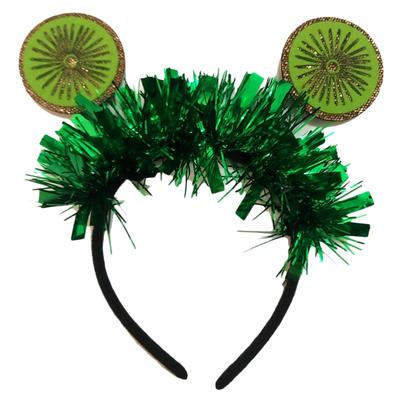 Hawaiian Party Celebration Headband for Family Gathering Glittering Kiwifruit Hairhoop Tropical Hair Decors Hair Decors