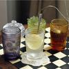 Europäische Wasserbecher, Antikes Keramikglas, Retro Doppelschicht Transparent Hitzebeständig Getränke Kaffeebecher, Saftbecher