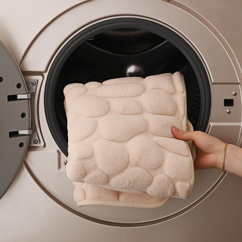 Cobblestone Embossed Bath Floor Mat Super Absorbent Non-slip Bath Mat Memory Foam Rebound Toilet Bathroom Door Mat 40x60/50x80cm