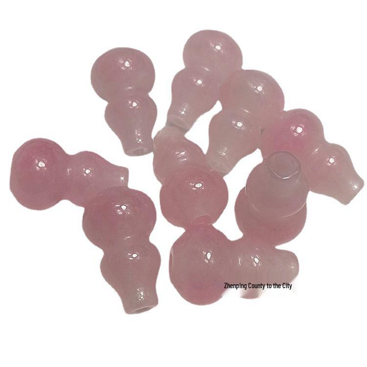 Pink Ice Malaysian Jade Gourd Beads 12x20mm - DIY Jewelry Accessories