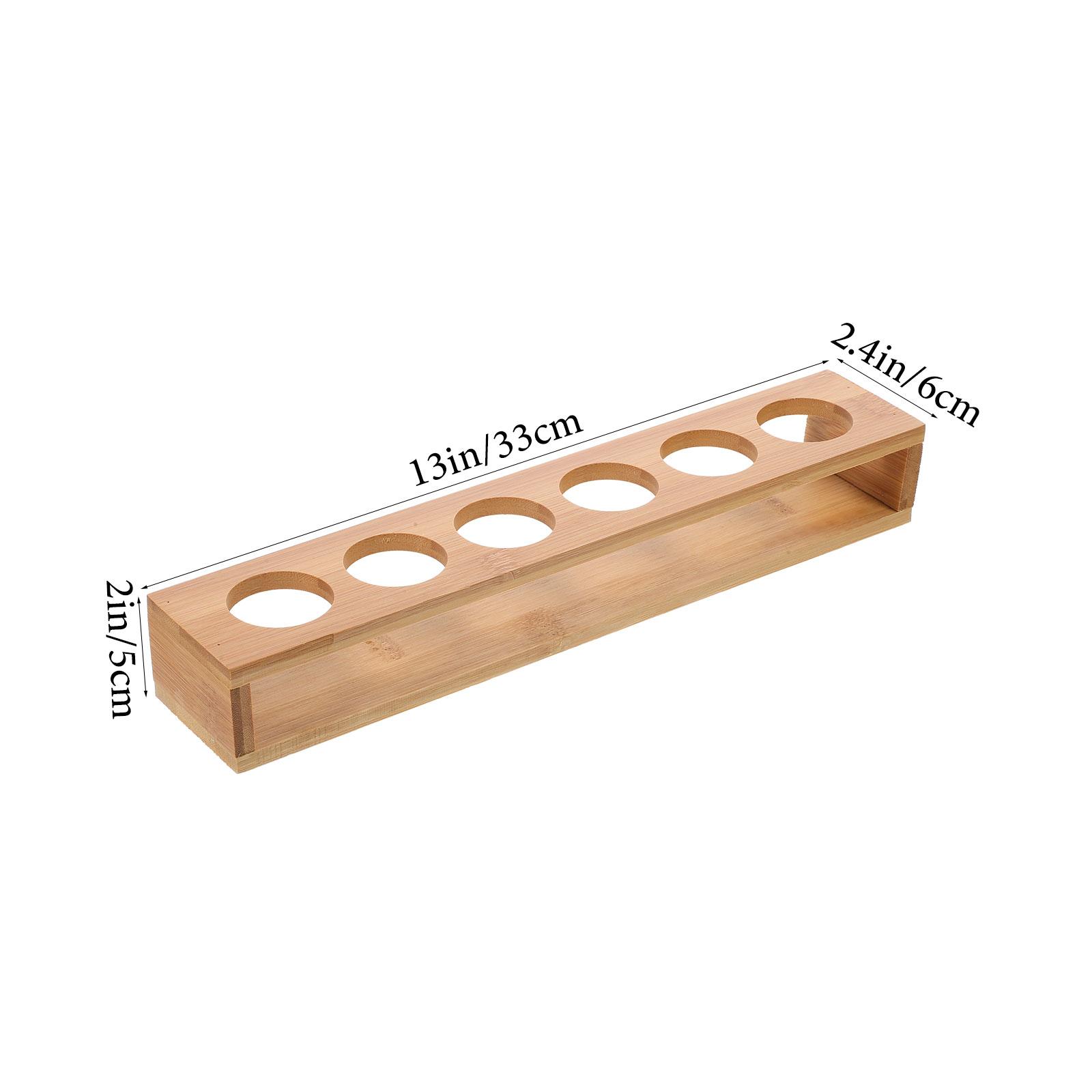 

Original Wood Shot Glass Rack - Whiskey Cup Holder & Wine Glass Organizer for Home Bar Enthusiasts бежевий