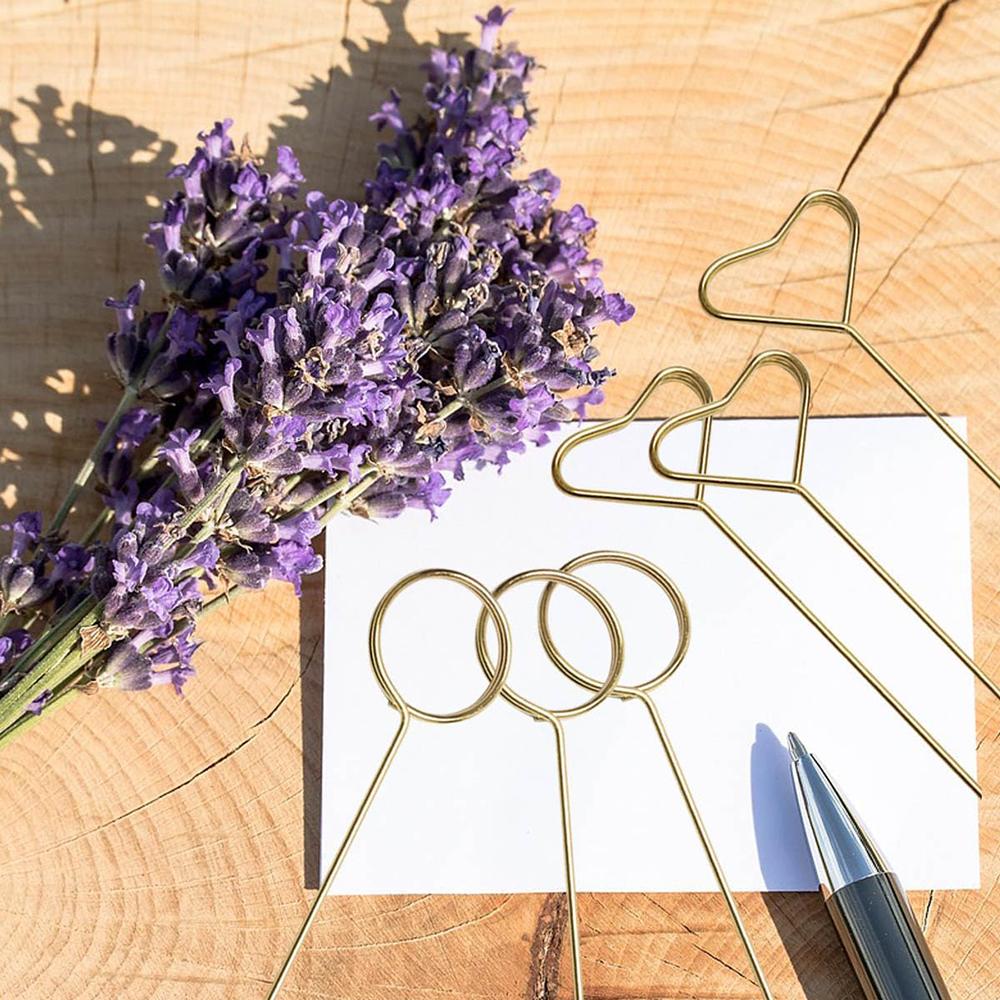 20/40Pcs Floral Card Holder Picks Metal Wire Place Card Holder Picture Holders Photo Stick Clip Floral Picks para festa de casamento