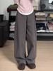 Women's Plus Size High Waist Straight Leg Casual Pants - Spring/Autumn Loose Fit