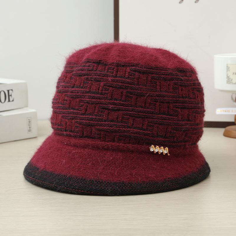 A Scarf Outdoor Cold proof Set Autumn and Winter New Style Plus Velvet Rabbit Fur Warm Hat Casual and Versatile Basin Hat