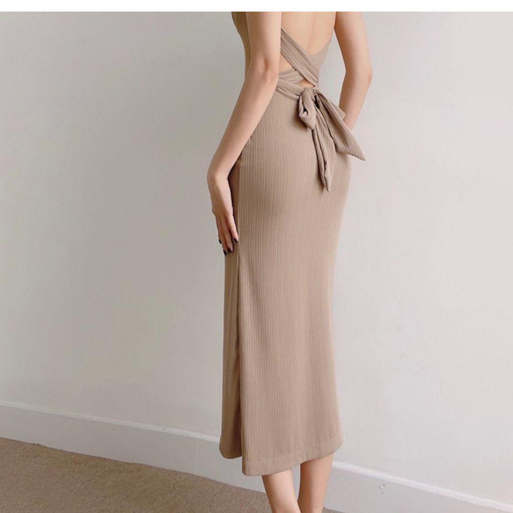 Summer Backless Slimming Bandage Waist Sleeveless Dress for Women