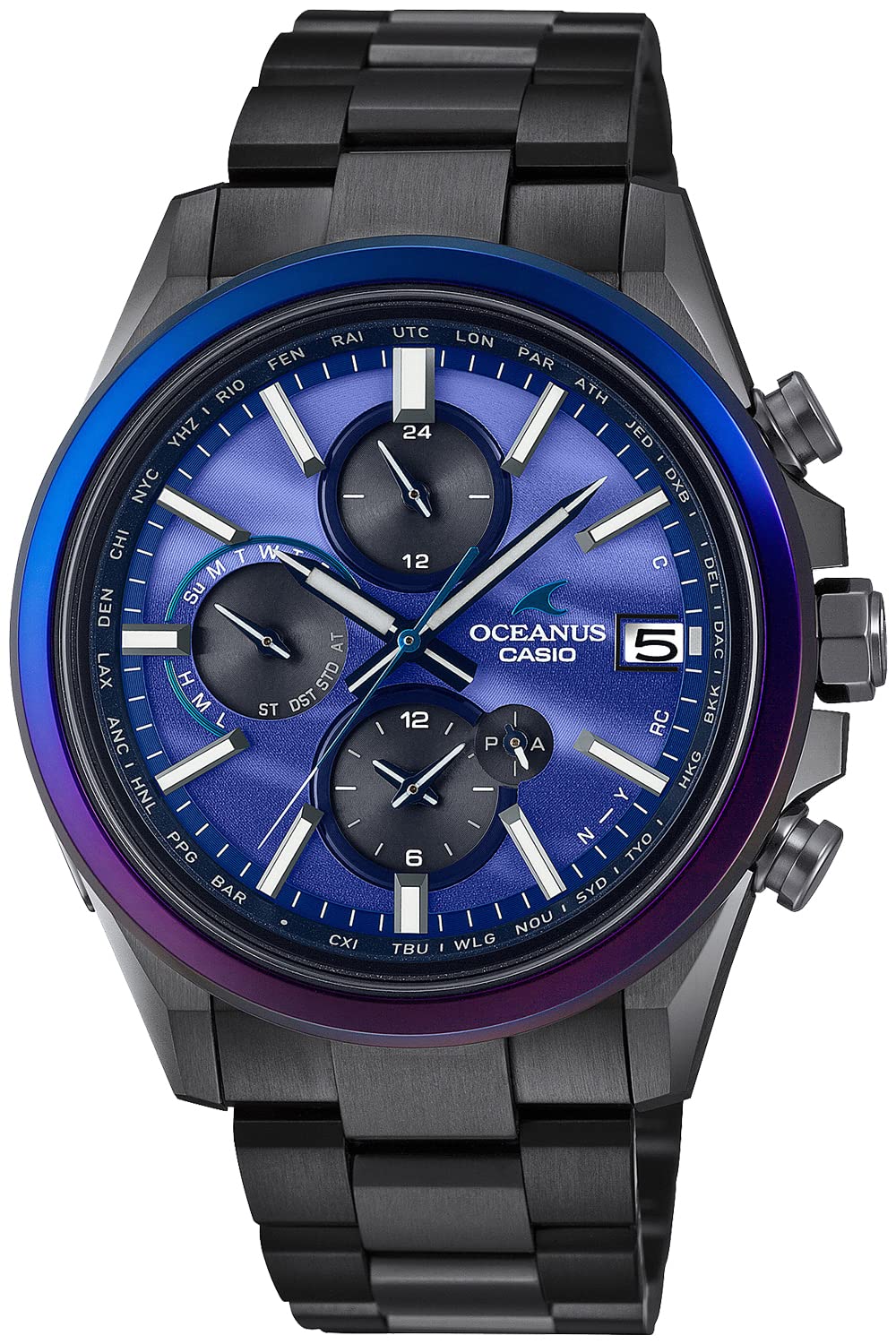 

Годинник Oceanus Made in Japan Classic Line Bluetooth оснащений радіо Solar Japan Indigo Black [Casio] [] ~Blue~ OCW-T4000AWB-2AJF для чоловіків