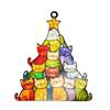 Durable Acrylic Cats Shape Pendant with Vibranted Paint for Festival Home Decors and Wall Hanging Application