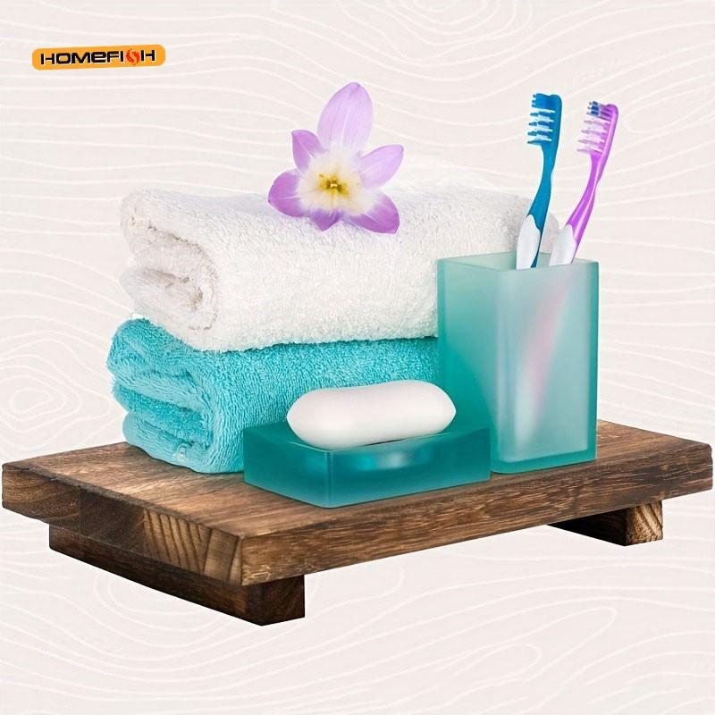 Wooden Square Tray Wooden Bathroom Tray Wooden Storage Board Decorative Storage Wooden Frame Wooden Board