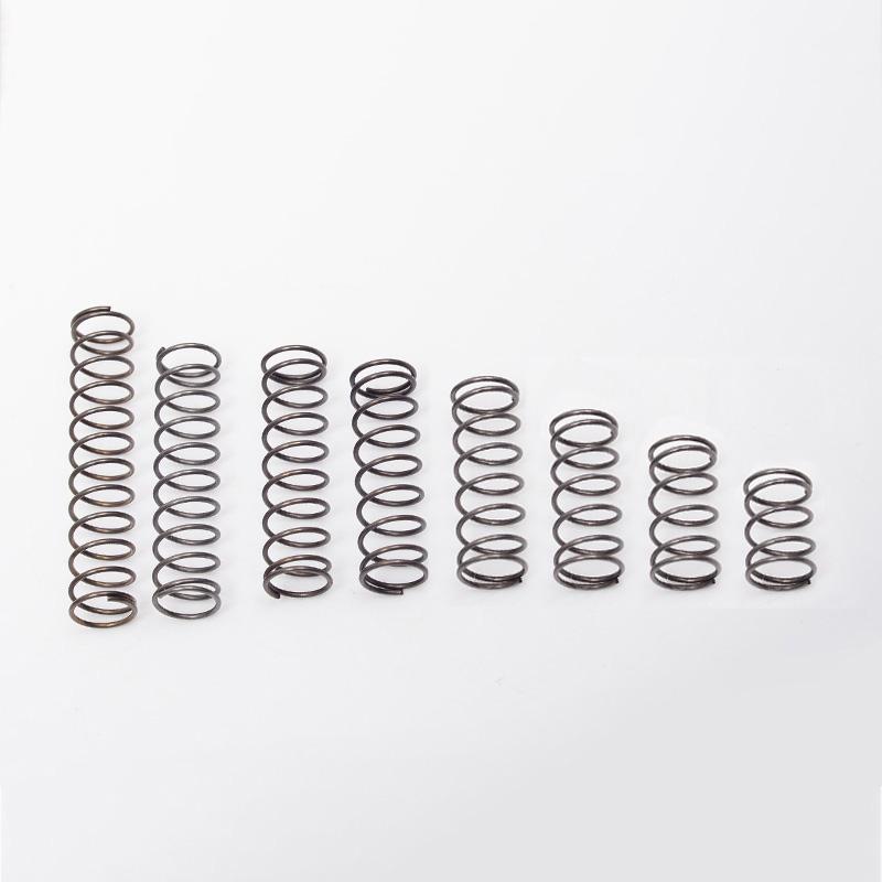 10pcs Spring Steel Micro Small Compression Wire Diameter 0.5mm 0.6mm OD:3/4/5/6/7/8/9/11/12/13/14/15mm Length:5-45mm